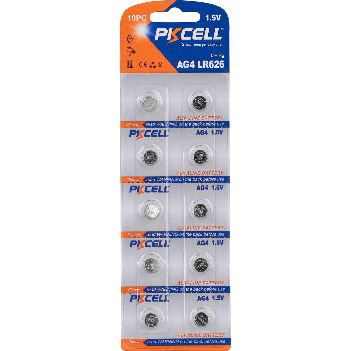 Alkaline button cell clearance